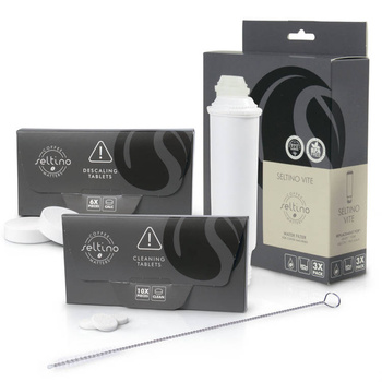 ZESTAW: 3x Filtr Seltino Vite zamiennik do F088 + tabletki czyszczące + tabletki odkamieniające + szczoteczka