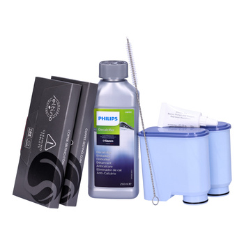 ZESTAW: 2x Filtr Seltino Ocea zamiennik do Philips Saeco CA6903 + 2x tabletki czyszczące + odkamieniacz CA6700 + smar HD5061 + szczoteczka