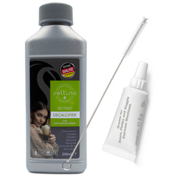 ZESTAW: Odkamieniacz do ekspresów Seltino Entkalker 250ml + smar Saeco HD506101 + szczoteczka