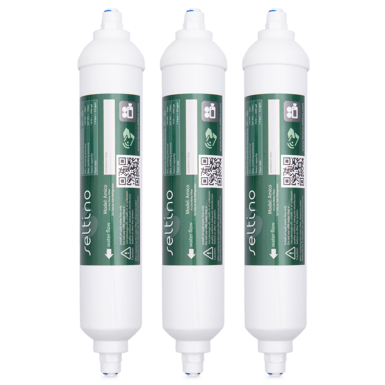 Filtro Acqua Per Frigorifero Seltino AMICO – Collegamento 1/4 – Confezione Sterilizzata UV