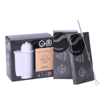 ZESTAW: 3pak Seltino Primo zamiennik do Brita Intenza TZ70003 + tabletki czyszczące + tabletki odkamieniające + szczoteczka